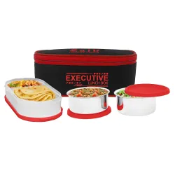 Zaib Executive Insulated Lunch Box 3 Containers