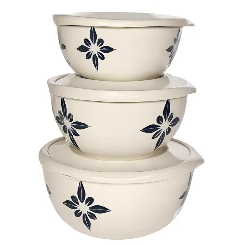Image of Zaib Stainless Steel Microwave Safe Euro Mixing Bowl Set