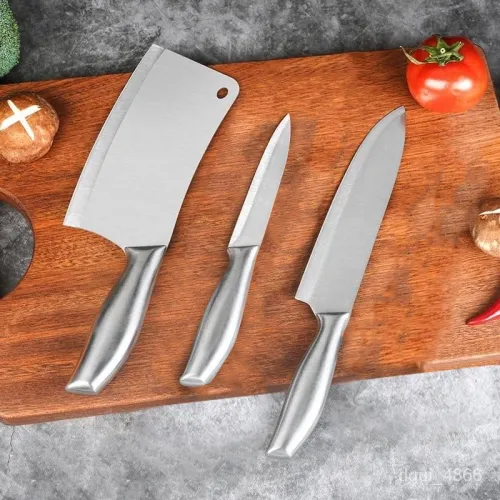 Image of Zancia Knife Set for Kitchen ^ Professional 3 Pieces High Carbon Stainless Steel Colour Printed Coated Chef Knife I Util