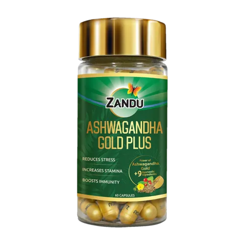 Image of ZANDU Ashwagandha Gold PlusIReduces Stress & Cortisol