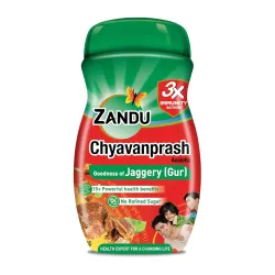 Zandu Chyavanprash Jaggery (Gur) 455 g | No Refined Sugar | Scientifically proven immunity booster | 15+ health benefits