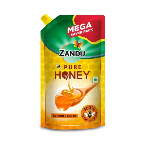 Image of Zandu Pure Honey 750gm Pouch Pack- Unbreakable, Easy to Pour, Travel Friendly,Guaranteed Purity, No Added Sugar, German 