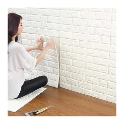ZANIC 3D White Brick Wallpaper