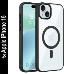 Zapcase Back Cover for Apple iPhone 15  (Black, Magsafe, Pack of: 1)