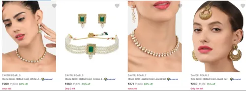 Image of Zaveri Pearls Jewellery Sets Starting @ ₹269
