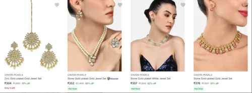 Image of Zaveri Pearls Jewellery Sets upto 85% Discount