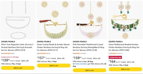 Image of ZAVERI PEARLS Jewellery Sets upto 96% discount 
