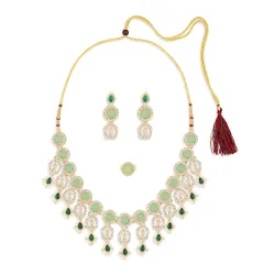 ZAVERI PEARLS Multicolor Stones Embellished Layered