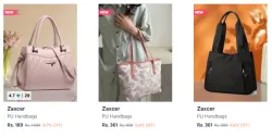 Zaxcer Pu Handbags Starting @ ₹189