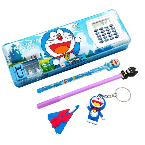 Image of ZAYDANIC Doraemon Pencil Box Combo Set of 5in1