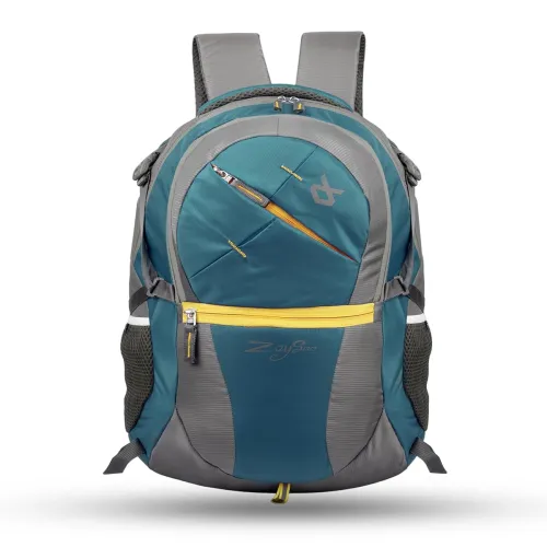 Image of ZaySoo Laptop Backpack Fits Most Laptops and Features with Multiple Compartments and Pockets Yellow Chain Design