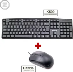 zebion K500 Keyboard +Dazzle Mouse Wired (Combo)