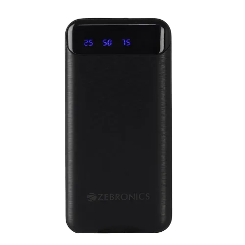 Image of ZEBRONICS 10000mAh 12W Power Bank Black
