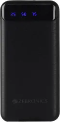 ZEBRONICS 10000 mAh 12 W Slim Power Bank (Black, Lithium Polymer, Power Delivery 3.0 for Mobile, Tablet)
