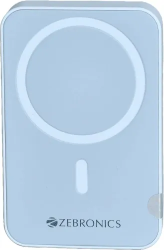 Image of ZEBRONICS 10000 mAh 20 W Wireless Mini Pocket Size Power Bank 