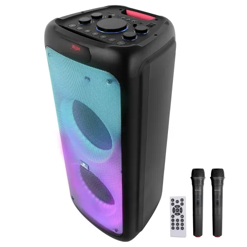 Image of ZEBRONICS 120 Watts Party Speaker with 2 Wireless Mic, 7 hrs Playtime, Karaoke & Recording Function, TWS, Bluetooth