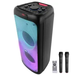 ZEBRONICS 120 Watts Party Speaker with 2 Wireless Mic, 7 hrs Playtime, Karaoke & Recording Function, TWS, Bluetooth