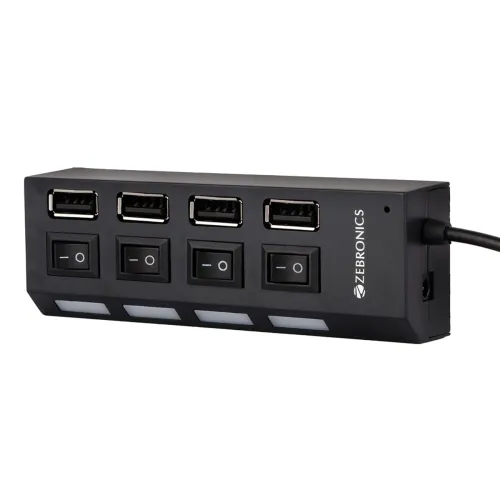 Image of ZEBRONICS 150Hb 4 Port USB Hub with Dedicated On/Off Switch