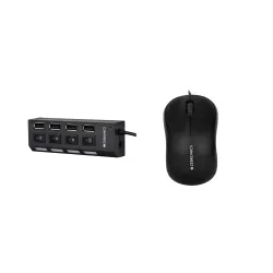 ZEBRONICS 150Hb 4 Port USB Hub with Dedicated On/Off Switch, Led Indicators, 45Cm Cable Length, Opti