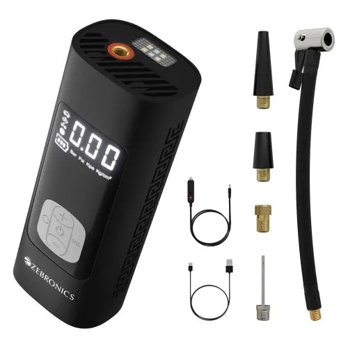 Image of ZEBRONICS 19TI6 150 PSI Tyre Inflator