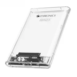 Zebronics 2.5inch SSD/HDD Enclosure, Max. 4TB Storage, Upto 5Gbps Transfer Speed, Tool-Free Slide Design, USB to Micro B