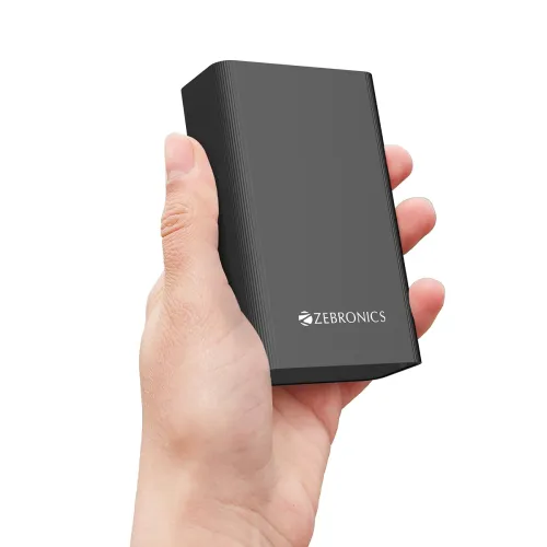 Image of ZEBRONICS 20000 mAh Compact Power Bank, 22.5W Super Fast Charging, PD3.0 (PPS), Dual Type-C & USB-A, LED Indicator, Meta