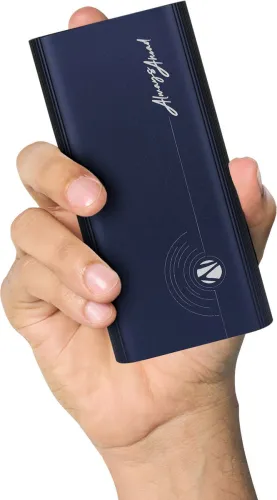 Image of ZEBRONICS 20000 mAh 35 W Slim Power Bank (Blue, Lithium Polymer, Fast Charging, Quick Charge 3.0 for Tablet, Mobile