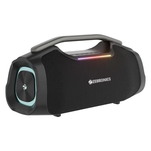 Image of Zebronics 2026 Launch 50W Bluetooth Speaker, Dual 5.7cm Drivers, 8.9cm Subwoofer, Upto 5Hrs Playback, Dual Passive Radia