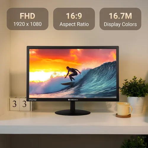 Image of Zebronics 21.5” (54.6cm) LED Monitor