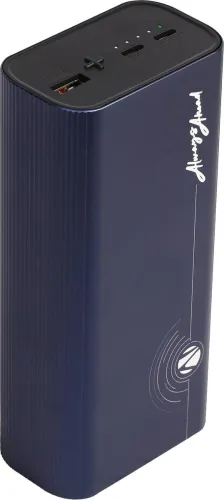 Image of ZEBRONICS 27000 mAh 65 W Slim Power Bank (Blue, Lithium Polymer, Fast Charging, Quick Charge 3.0 for Mobile, Tablet)