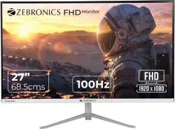 ZEBRONICS 68.58 cm (27 inch) Full HD VA Panel Monitor (A27FHD LED, 250 nits (MAX), Dual Input, Wall Mountable, Built-in 