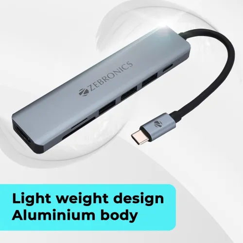 Image of Zebronics 7-in-1 Type-C Multiport Adapter 