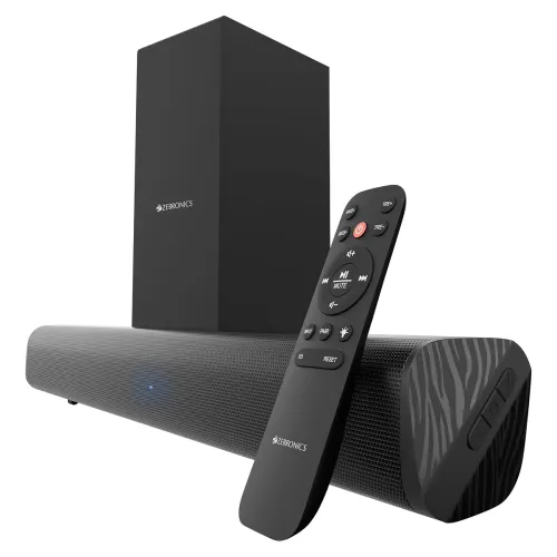Image of ZEBRONICS 90 Watts, Compact Soundbar, Home Theatre, Dual Driver Soundbar