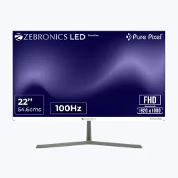 ZEBRONICS A Series 54.61 cm (22 inches) Full HD LED Backlit VA Pa...moreZEBRONICS A Series 54.61 cm (22 inches) Full HD LED Backlit VA Panel with Anti-Glare Screen, Ultra Slim, Bezel-Less Display, 250nits Brightness, HDMI & VGA, Wall Mountable Gaming...