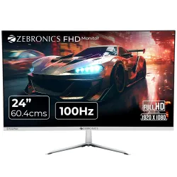ZEBRONICS A24FHD LED Monitor, 24 inch (60.96cm), 250 nits, 100Hz, Slim Design, FHD, 1080p, Wall Mountable, HDMI