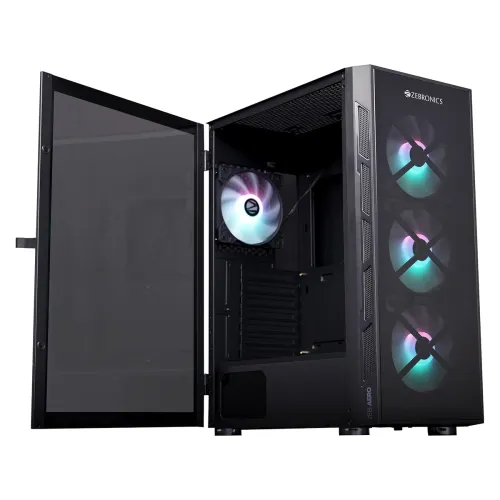 Image of ZEBRONICS AERO Mid‑Tower Gaming Cabinet