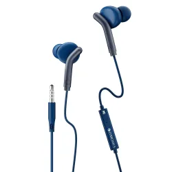 ZEBRONICS Bro Wired In-Ear Earphones (3.5mm, Mic, Deep Bass, Blue)