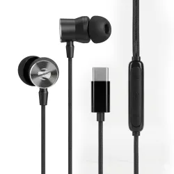 Zebronics Type-C Wired in-Ear Earphones, 10mm Neodymium Drivers, in-line Mic with Volume Control, Magnetic Earbuds, 1.2m Durable Cable, Metallic in-Ear Design, Wide Compatibility (Buds C12,....