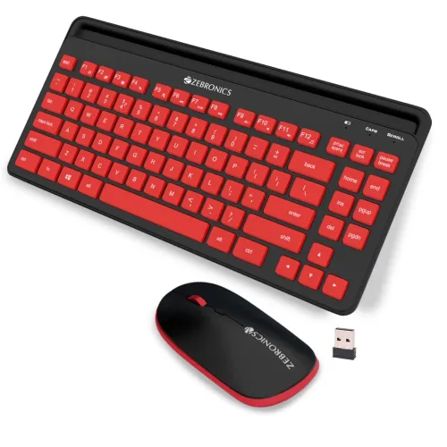 Image of Zebronics-Companion 114 Wireless Keyboard and Mouse Combo Compact 2.4GHz Featuring Integrated Multimedia Keys