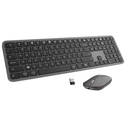 Zebronics Wireless Keyboard & Mouse Combo, 2.4GHz + Multi BT Toggle, Scissor Switch, Mac & Win Toggle, UV Coated Keys, M