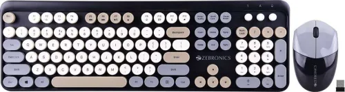 Image of ZEBRONICS Zeb-companion 301 Wireless Standard Desktop Keyboard Compatible with Desktop, Laptop, Mac Companion 301 Retro 