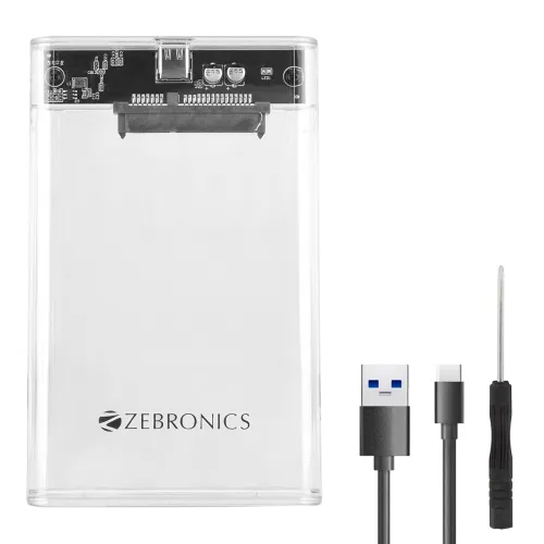 Image of ZEBRONICS CSH01 Transparent SSD Enclosure