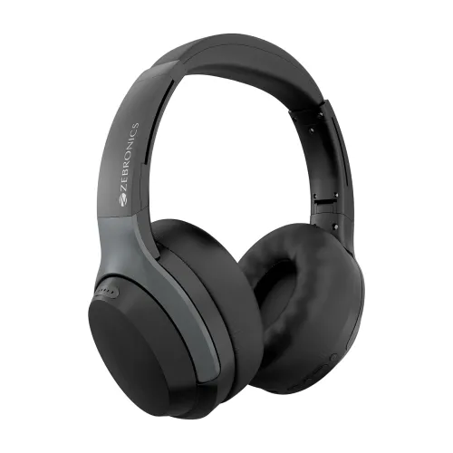 Image of ZEBRONICS Duke Plus, Wireless Over Ear Headphone with ANC, ENC, Gaming Mode, Dual Pairing, Rapid Charge, Upto 70* Hours 