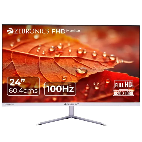 Image of ZEBRONICS EA124 LED Monitor, 24 inch (60.4cm), 250 nits, 100Hz, FHD, 1920x1080, HDMI