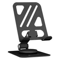 ZEBRONICS MTS250, Foldable Mobile Holder, Upto 9.6 inches, 360° Rotatable, 180° Stepless Adjustment, Anti-Skid Base & Resting pad, Lightweight & Handy, Compatible with Mobile & Tablet (Black...