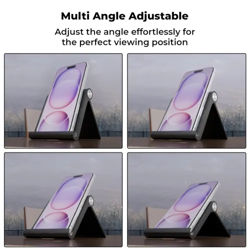 Image of Zebronics Foldable Mobile & Tablet Stand, Multi-Angle Adjustable