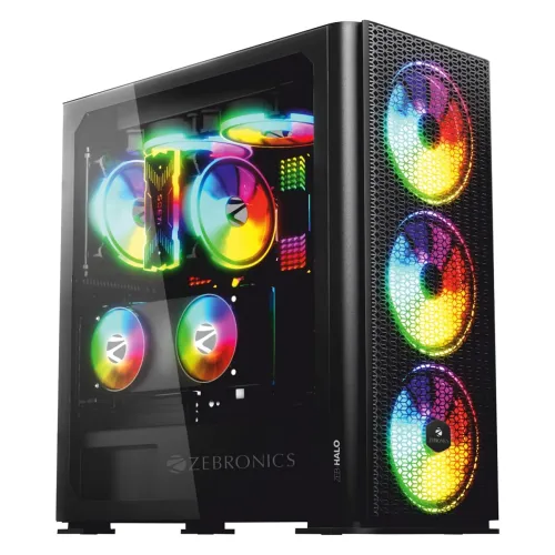 Image of ZEBRONICS Halo Mid-Tower Premium Gaming Cabinet 