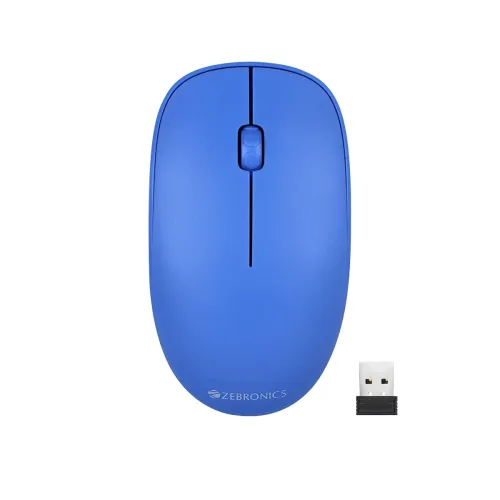 Image of Zebronics Haze Wireless Mouse for Computers, Laptops with 1200 DPI, Advanced Optical Sensor, 2.4GHz USB Nano Receiver, P
