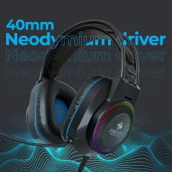ZEBRONICS Jet Premium Wired Gaming On Ear Headphone