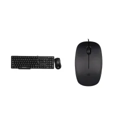 Zebronics Wired Keyboard and Mouse Combo with 104 Keys and a USB Mouse with 1200 DPI -JUDWAA 750